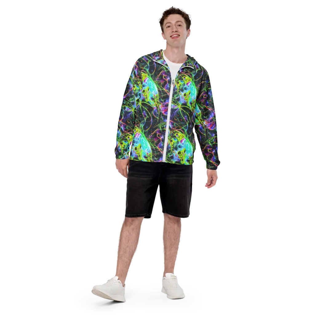 Midnight Biolume on Men's Windbreaker — Front