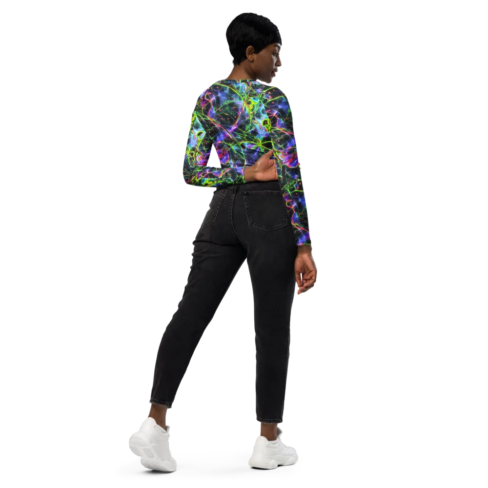 Midnight Biolume on Long Sleeve Crop Top — Right Back