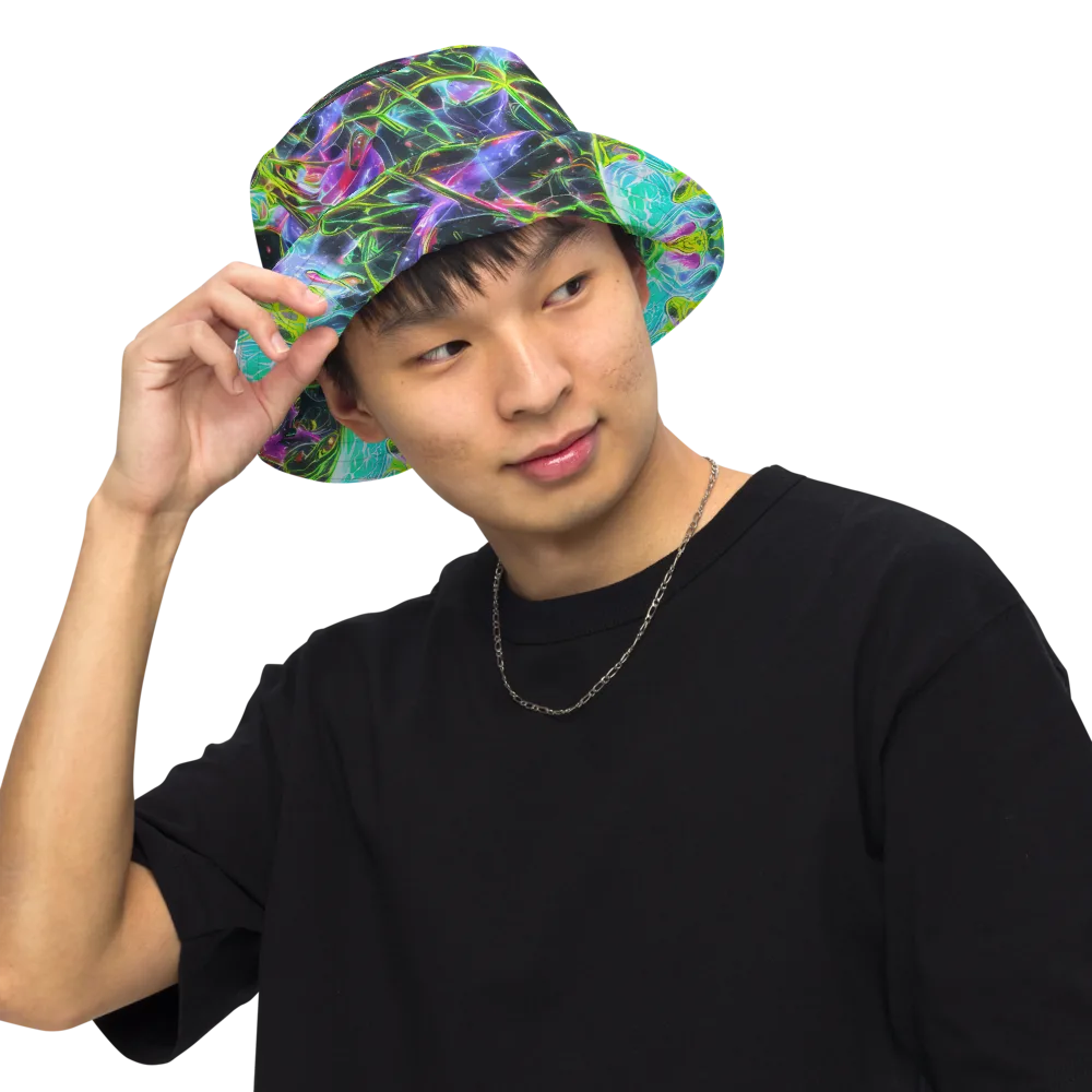 Midnight Biolume on Reversible Bucket Hat — Front Inside