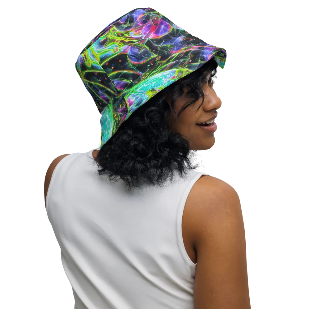 Midnight Biolume on Reversible Bucket Hat — Right Outside
