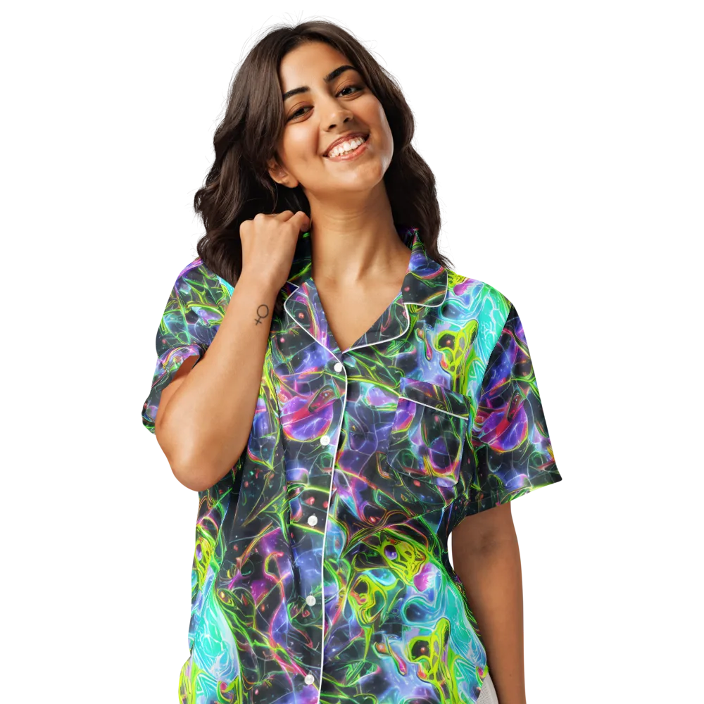 Midnight Biolume on Women's Short Sleeve Pajama Top — Front