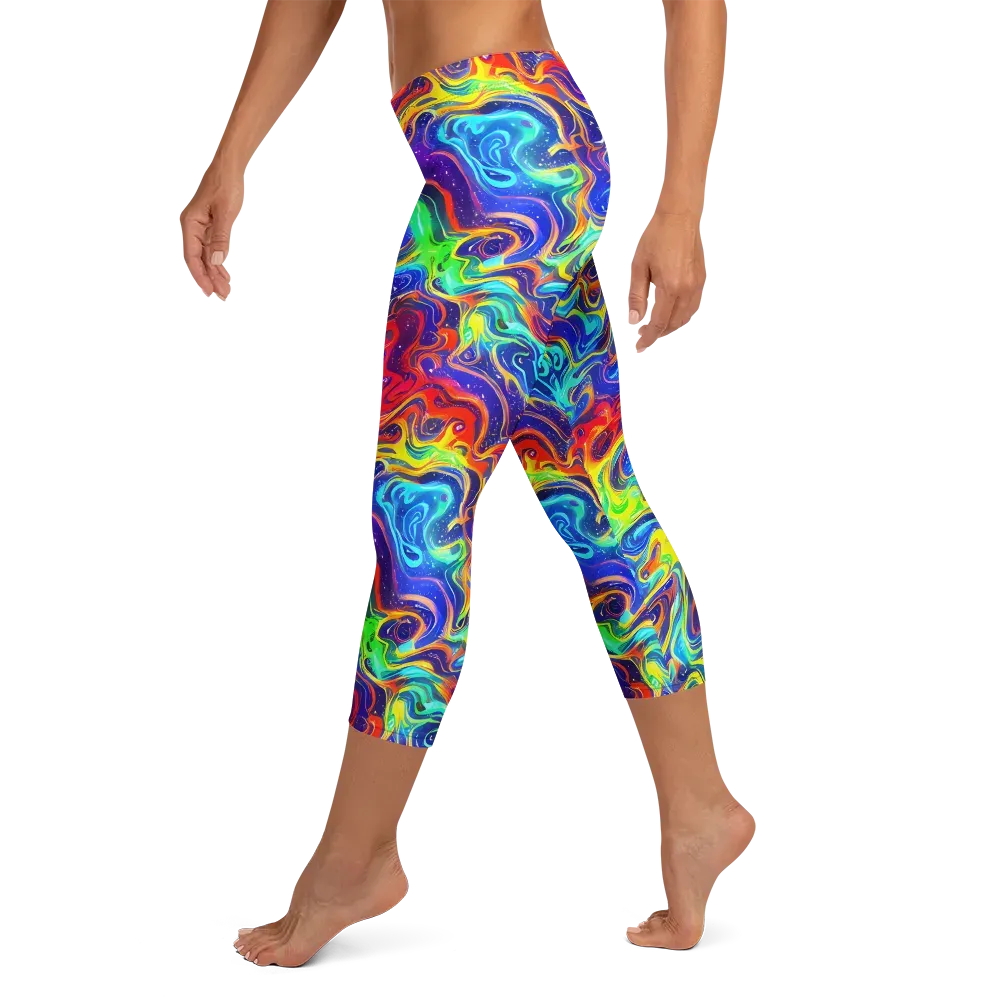 Infinity Ink on Capri Leggings — Left