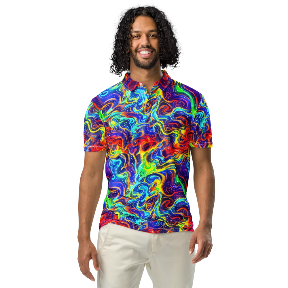 Infinity Ink on Men's Slim Fit Polo Shirt — Front
