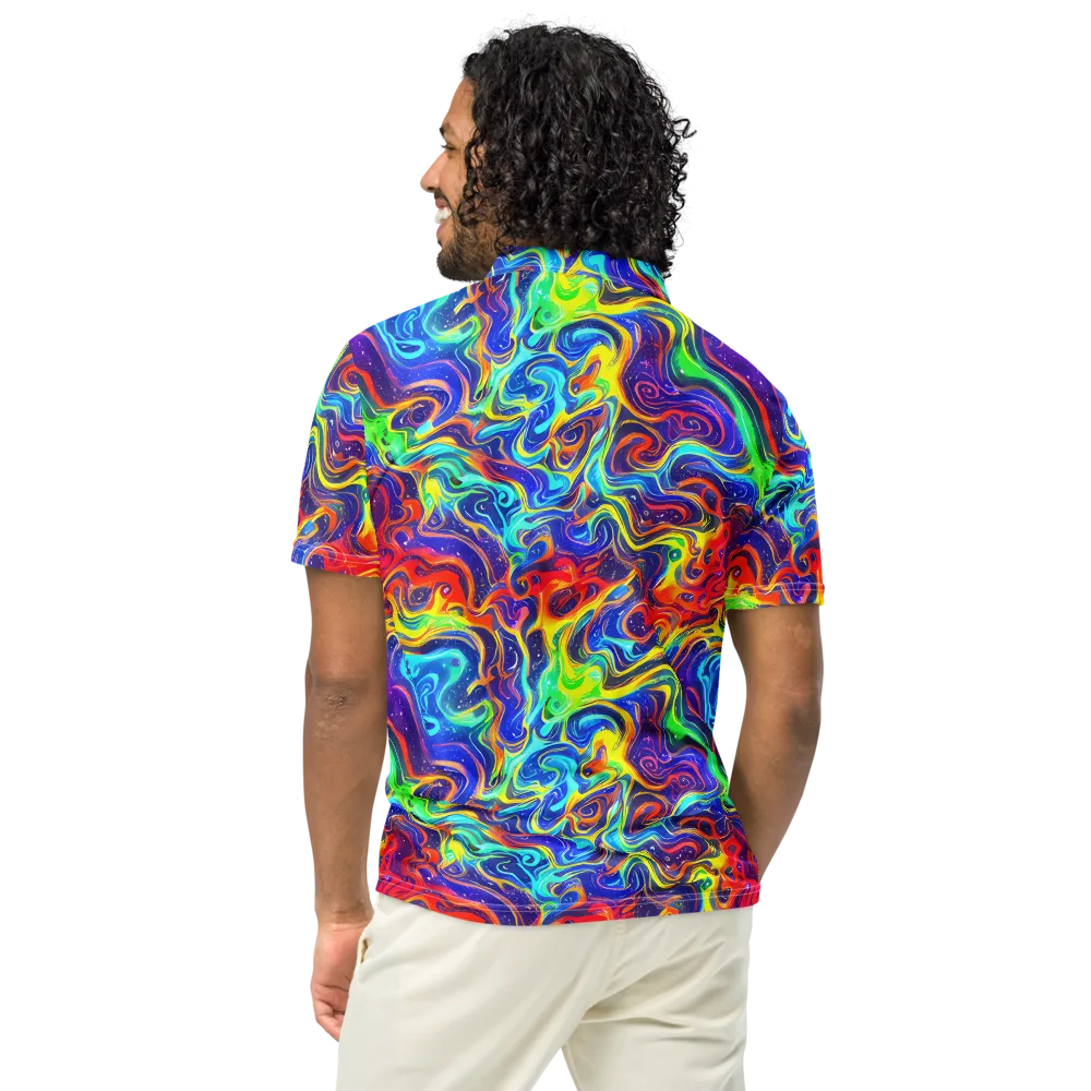Infinity Ink on Men's Slim Fit Polo Shirt — Back