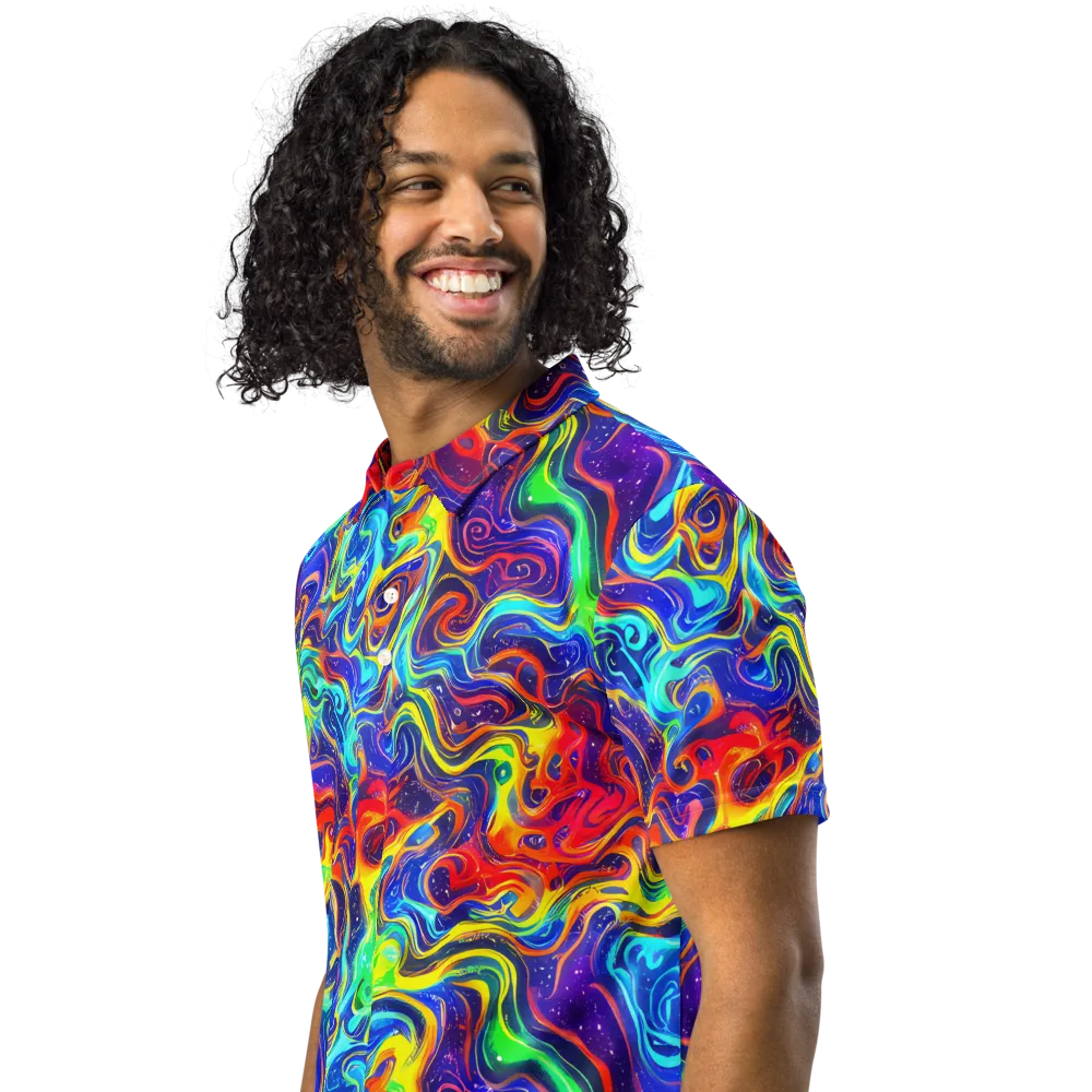 Infinity Ink on Men's Slim Fit Polo Shirt — Left Front
