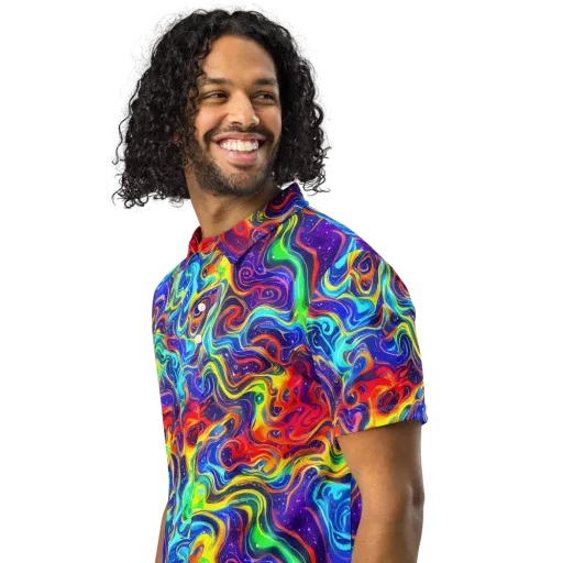 Infinity Ink on a Men's Slim Fit Polo Shirt