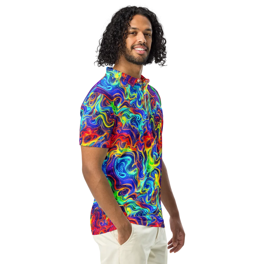 Infinity Ink on Men's Slim Fit Polo Shirt — Right Front