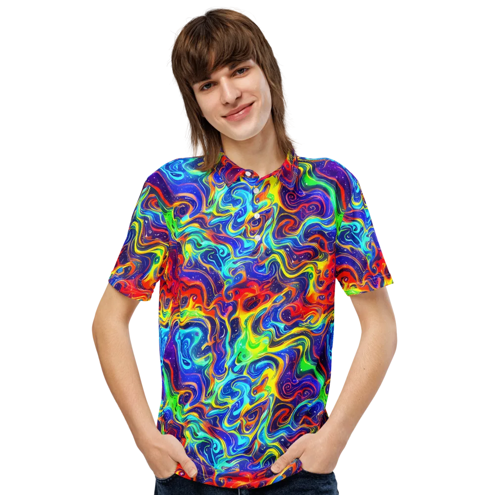 Infinity Ink on Men's Slim Fit Polo Shirt — Front