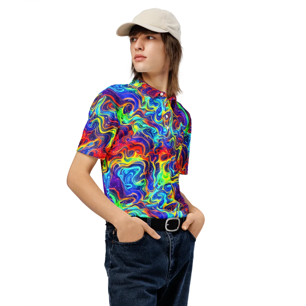 Infinity Ink on Men's Slim Fit Polo Shirt — Right Front