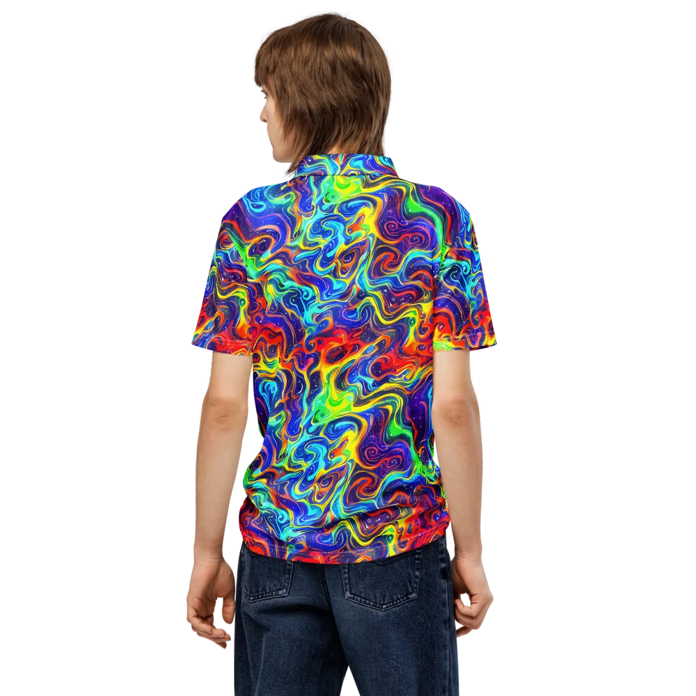 Infinity Ink on Men's Slim Fit Polo Shirt — Back