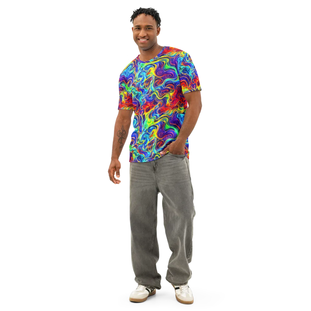Infinity Ink on Men's Cotton Crew Neck T-Shirt — Front