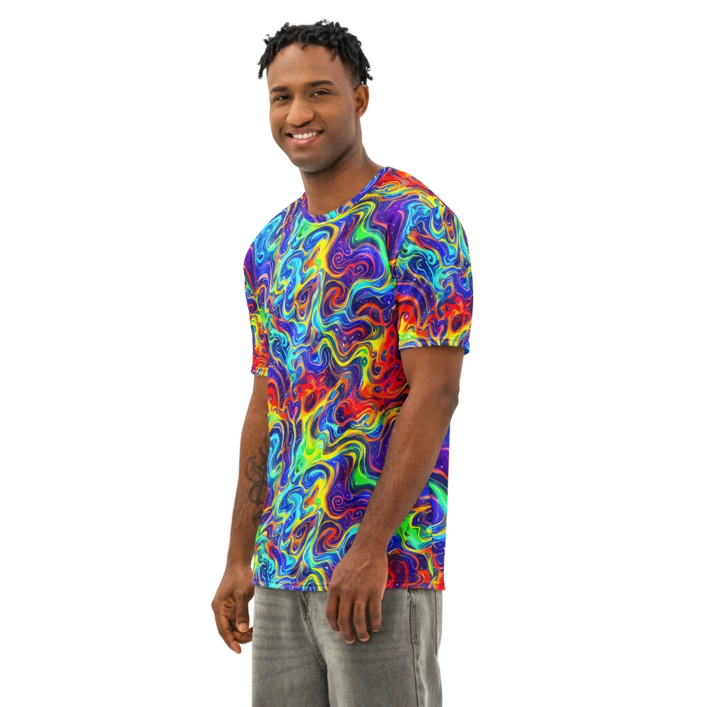 Infinity Ink on Men's Cotton Crew Neck T-Shirt — Left Front