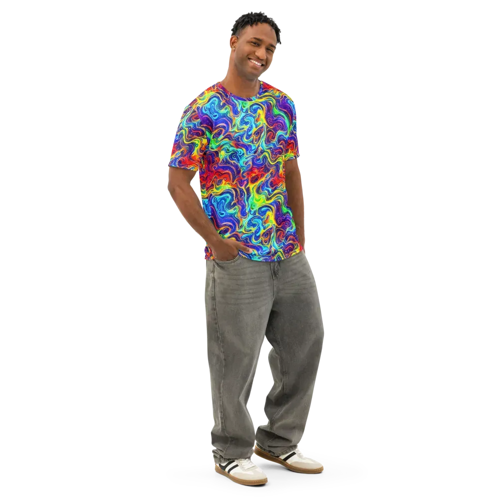 Infinity Ink on Men's Cotton Crew Neck T-Shirt — Right Front