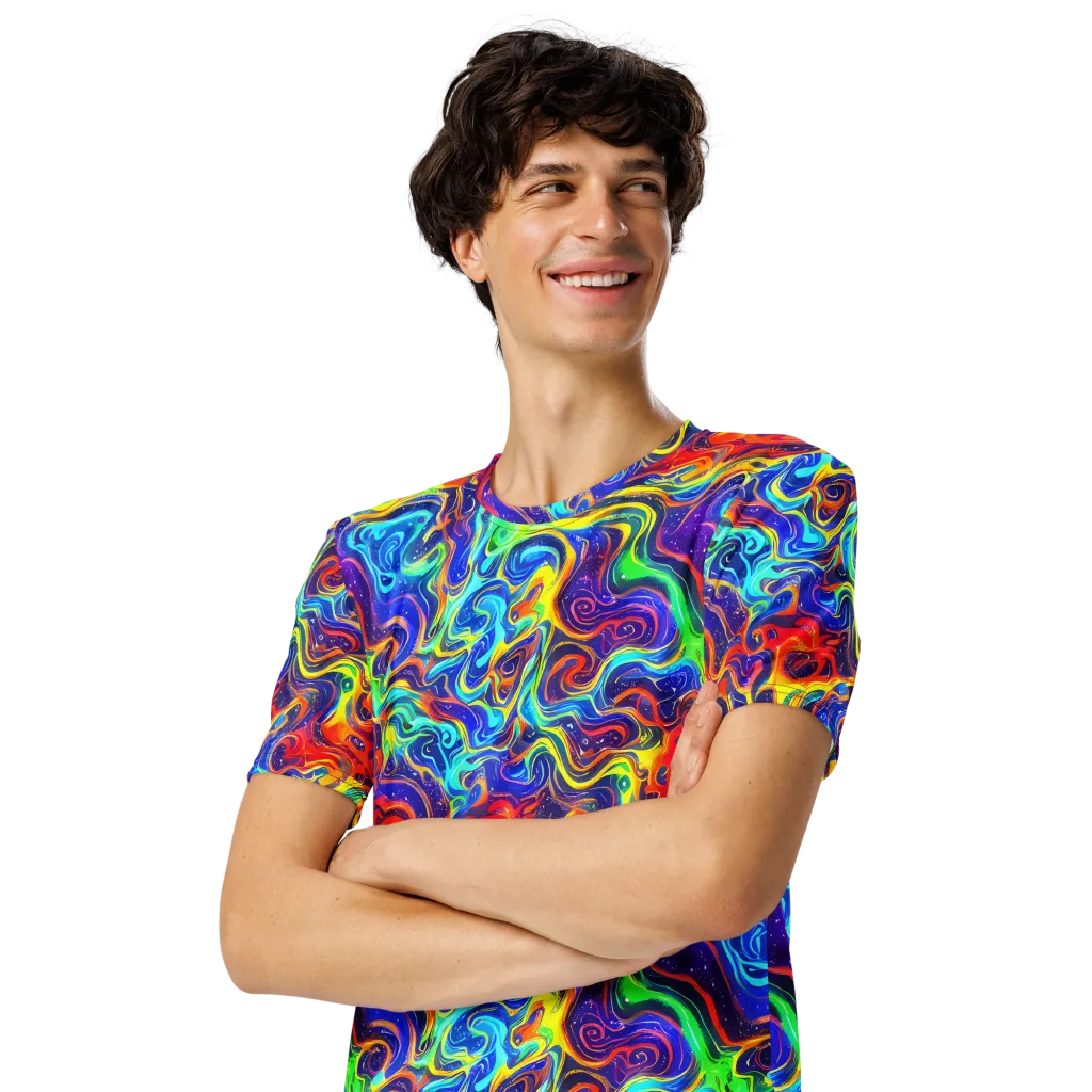 Infinity Ink on Men's Crew Neck T-Shirt — Left Front
