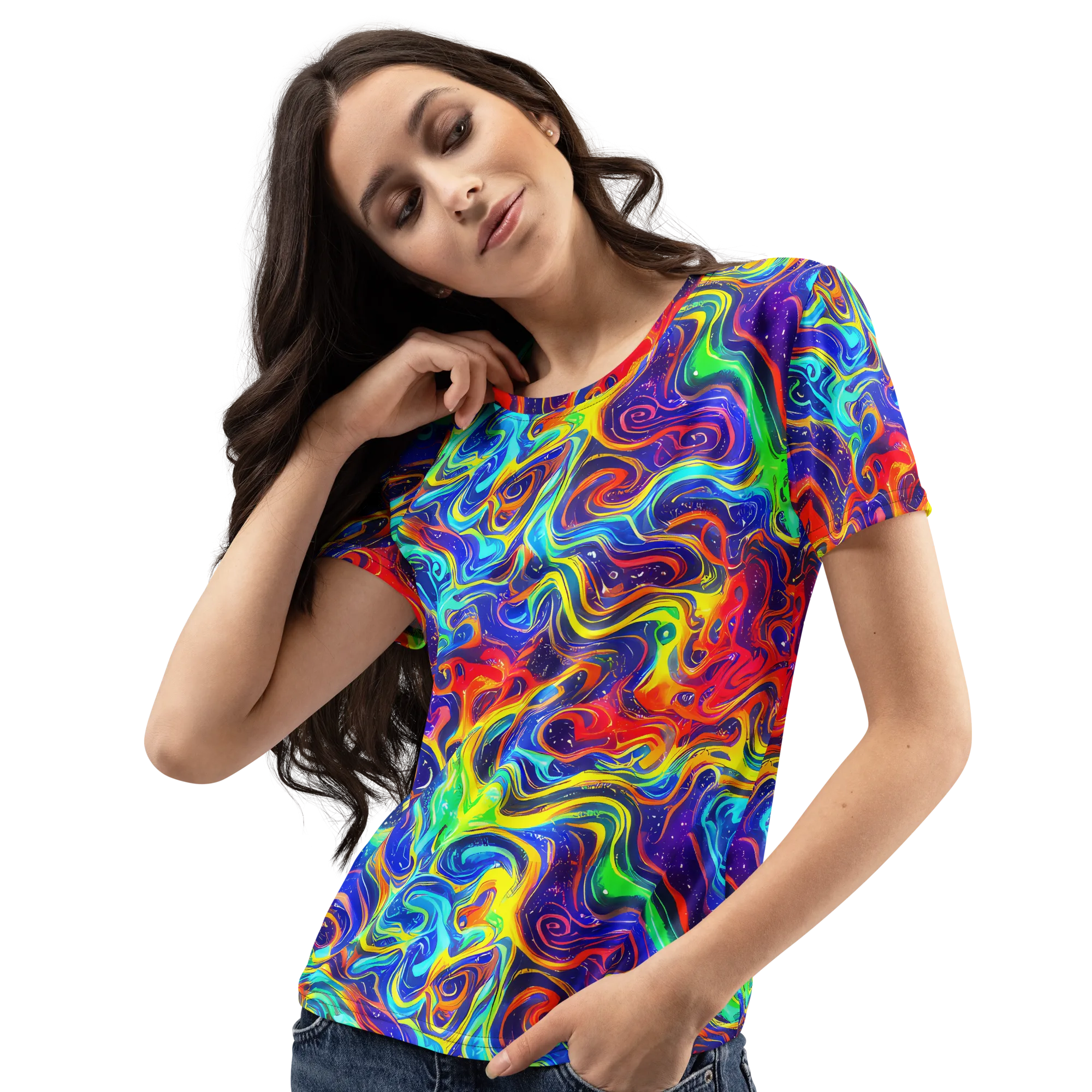 Infinity Ink on Women's Crew Neck T-Shirt — Left Front