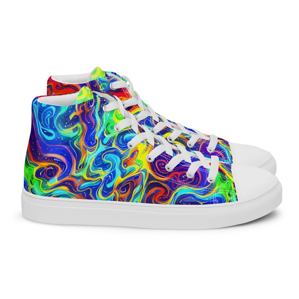Infinity Ink on Women's High Top Canvas Shoes — Right