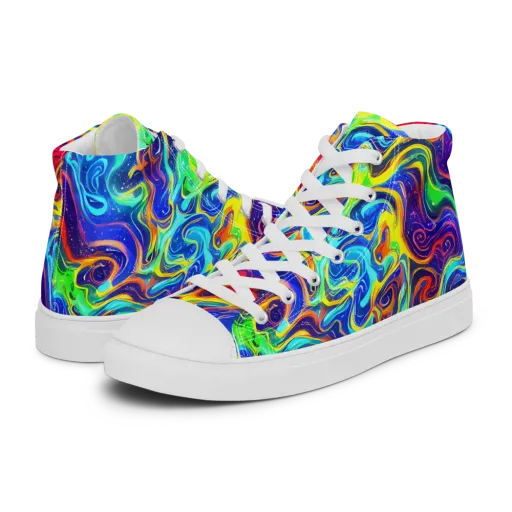 Infinity Ink on a Women's High Top Canvas Shoes