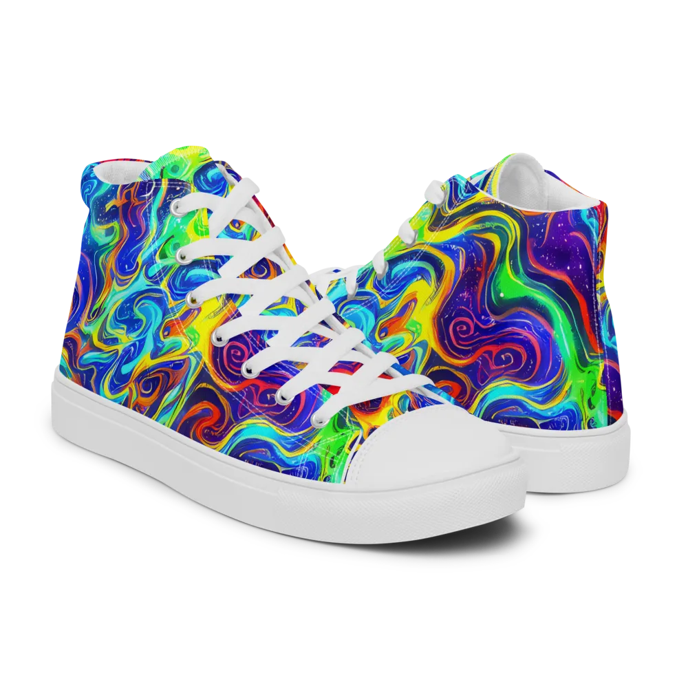 Infinity Ink on Women's High Top Canvas Shoes — Right