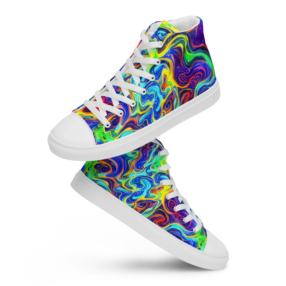 Infinity Ink on Women's High Top Canvas Shoes — Front