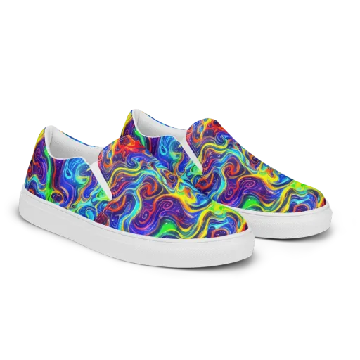 Infinity Ink on a Men's Slip-On Canvas Shoes