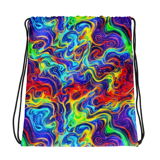 Infinity Ink on a Drawstring Bag
