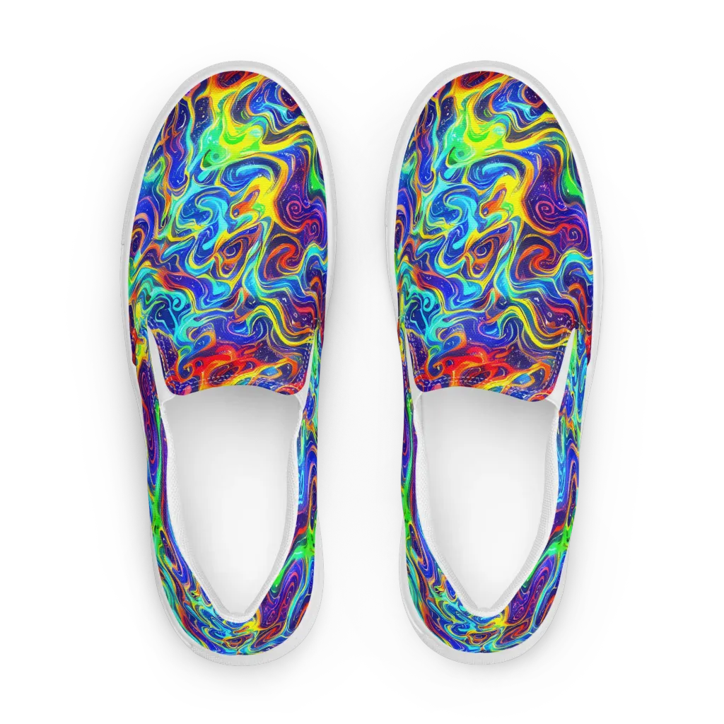 Infinity Ink on Women's Slip-On Canvas Shoes — Front