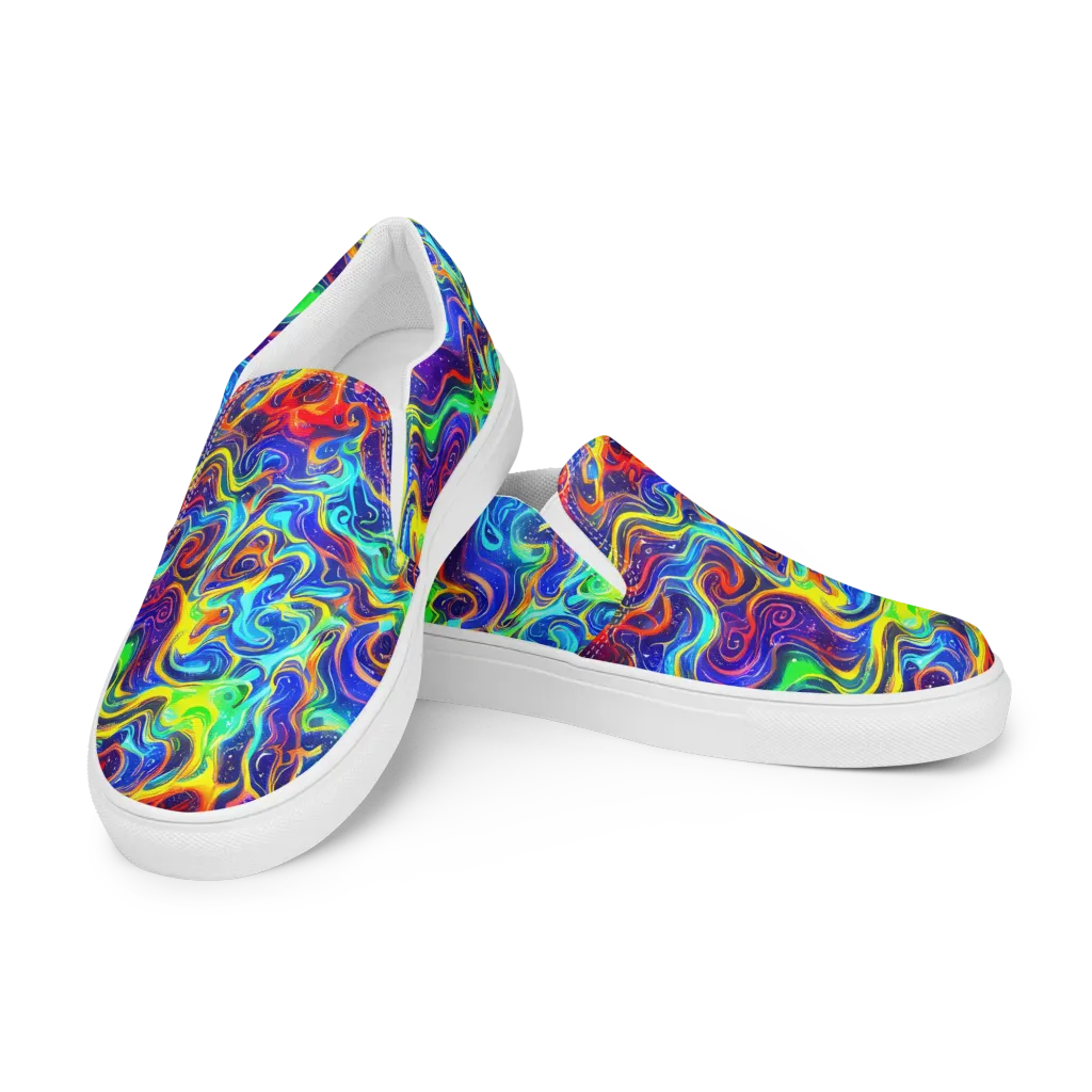 Infinity Ink on Women's Slip-On Canvas Shoes — Left Front