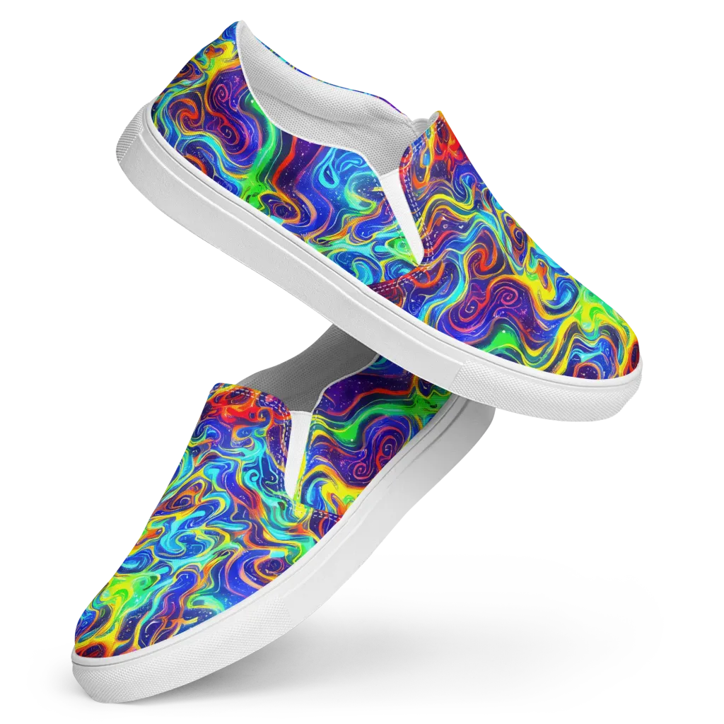Infinity Ink on Women's Slip-On Canvas Shoes — Front