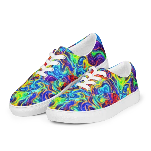 Infinity Ink on a Men's Lace-Up Canvas Shoes