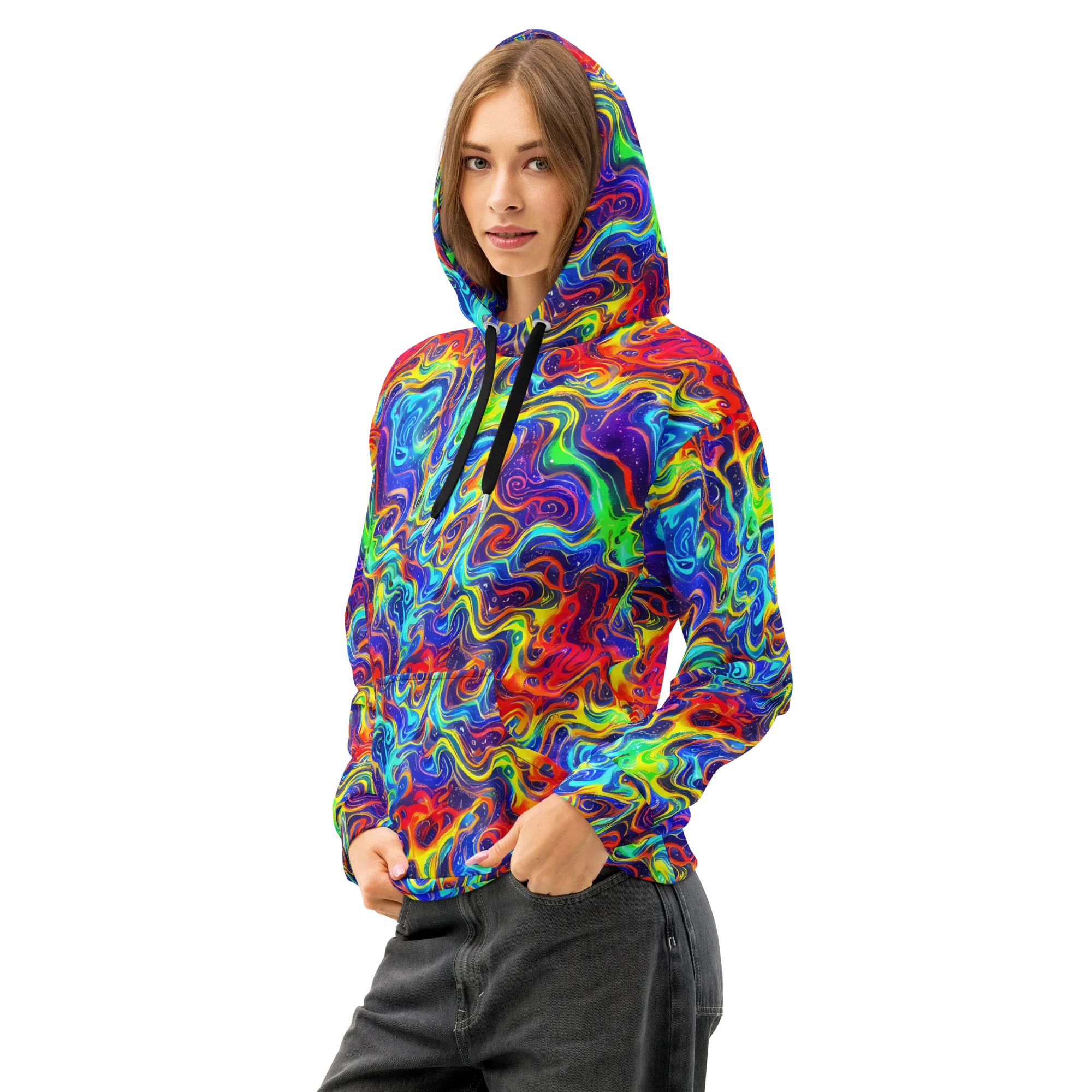 Infinity Ink on Cotton Hoodie — Left Front