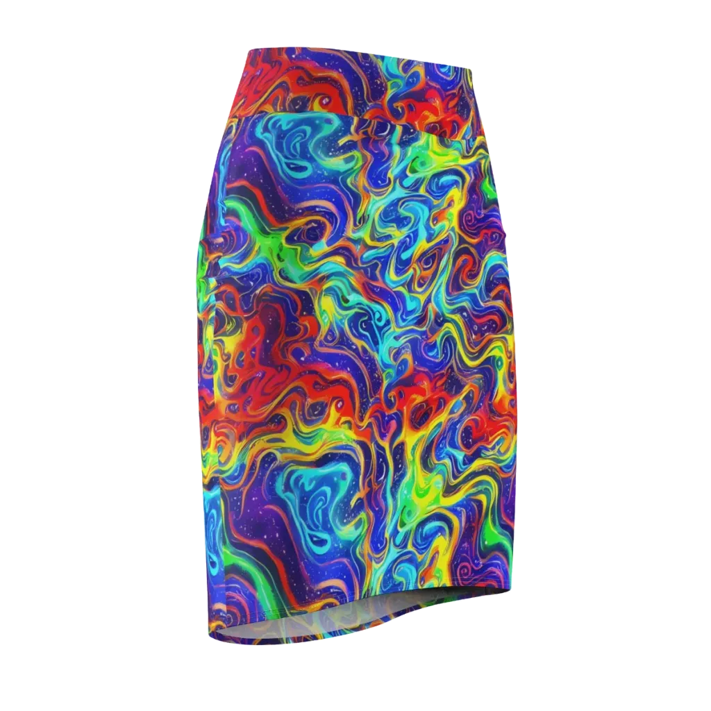 Infinity Ink on Pencil Skirt — Front Side
