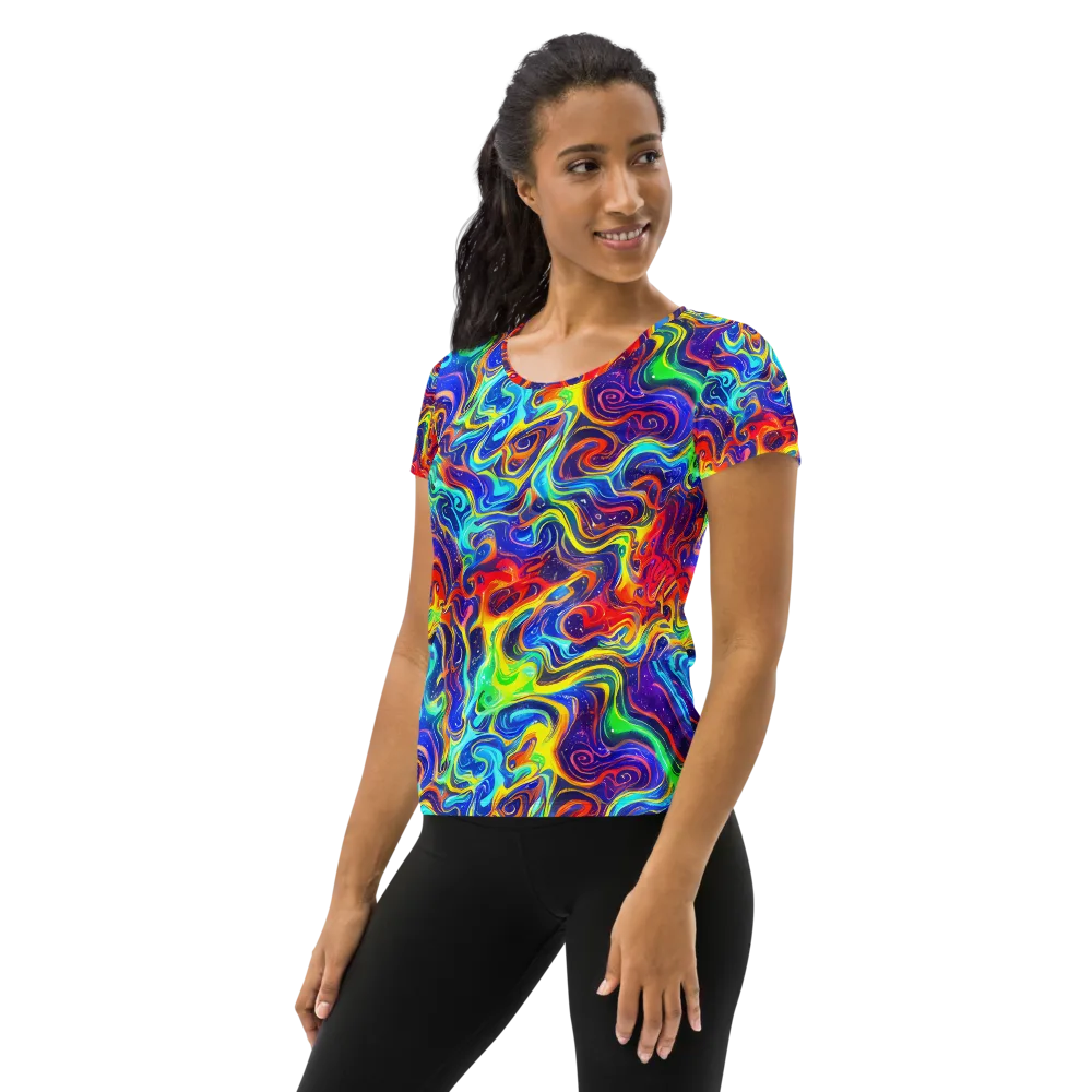 Infinity Ink on Women's Athletic T-Shirt — Left
