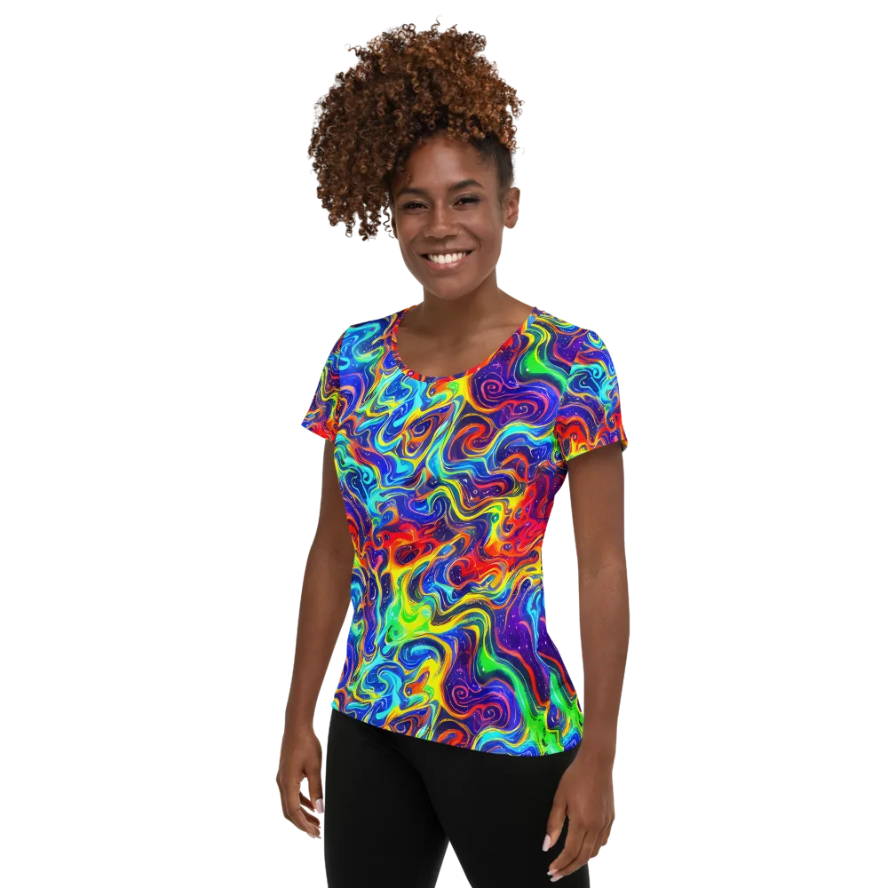 Infinity Ink on Women's Athletic T-Shirt — Left