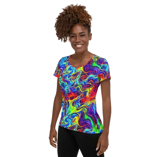 Infinity Ink on a Women's Athletic T-Shirt