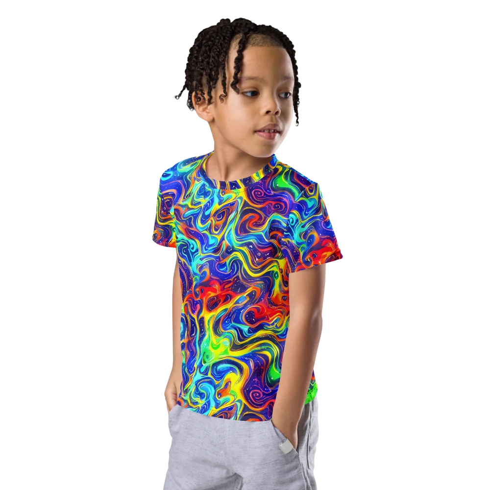 Infinity Ink on Kids Crew Neck T-Shirt — Left Front