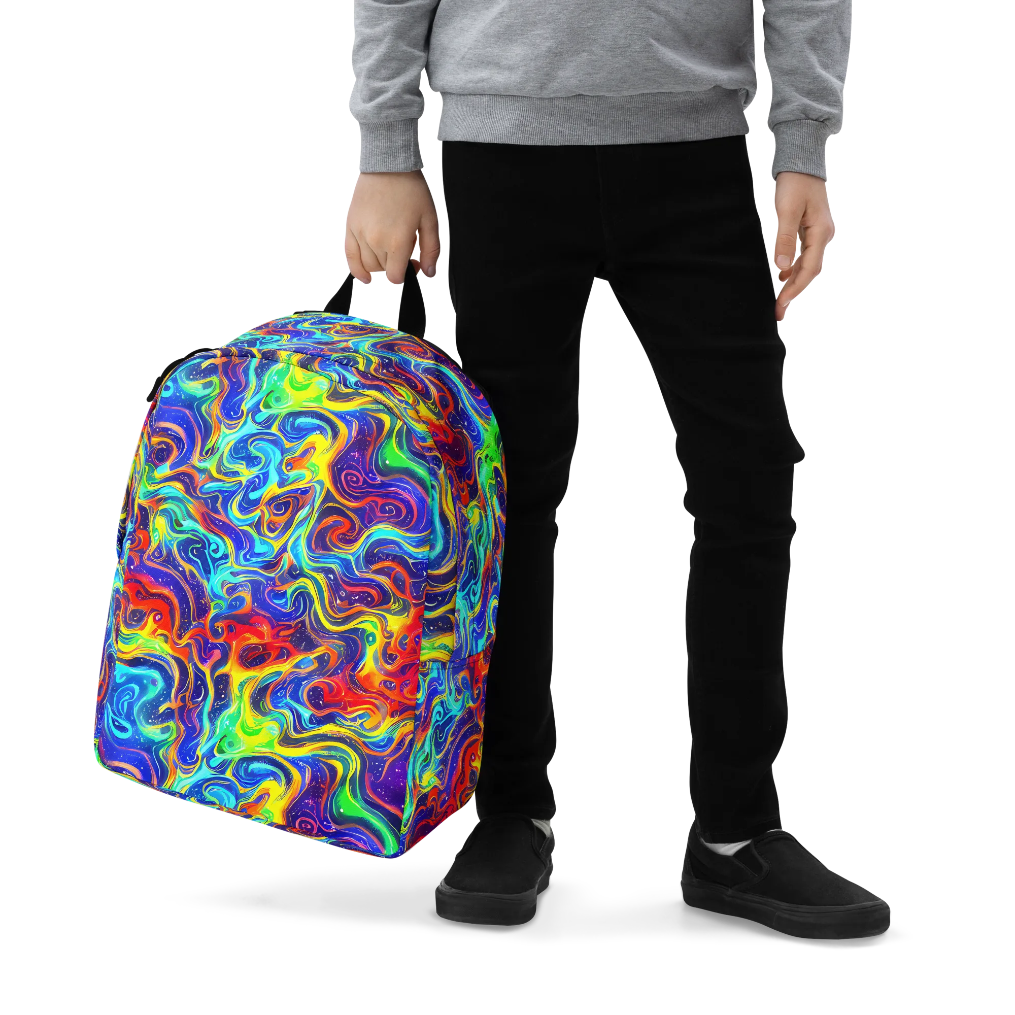 Infinity Ink on Minimalist Backpack — Zoomed-in