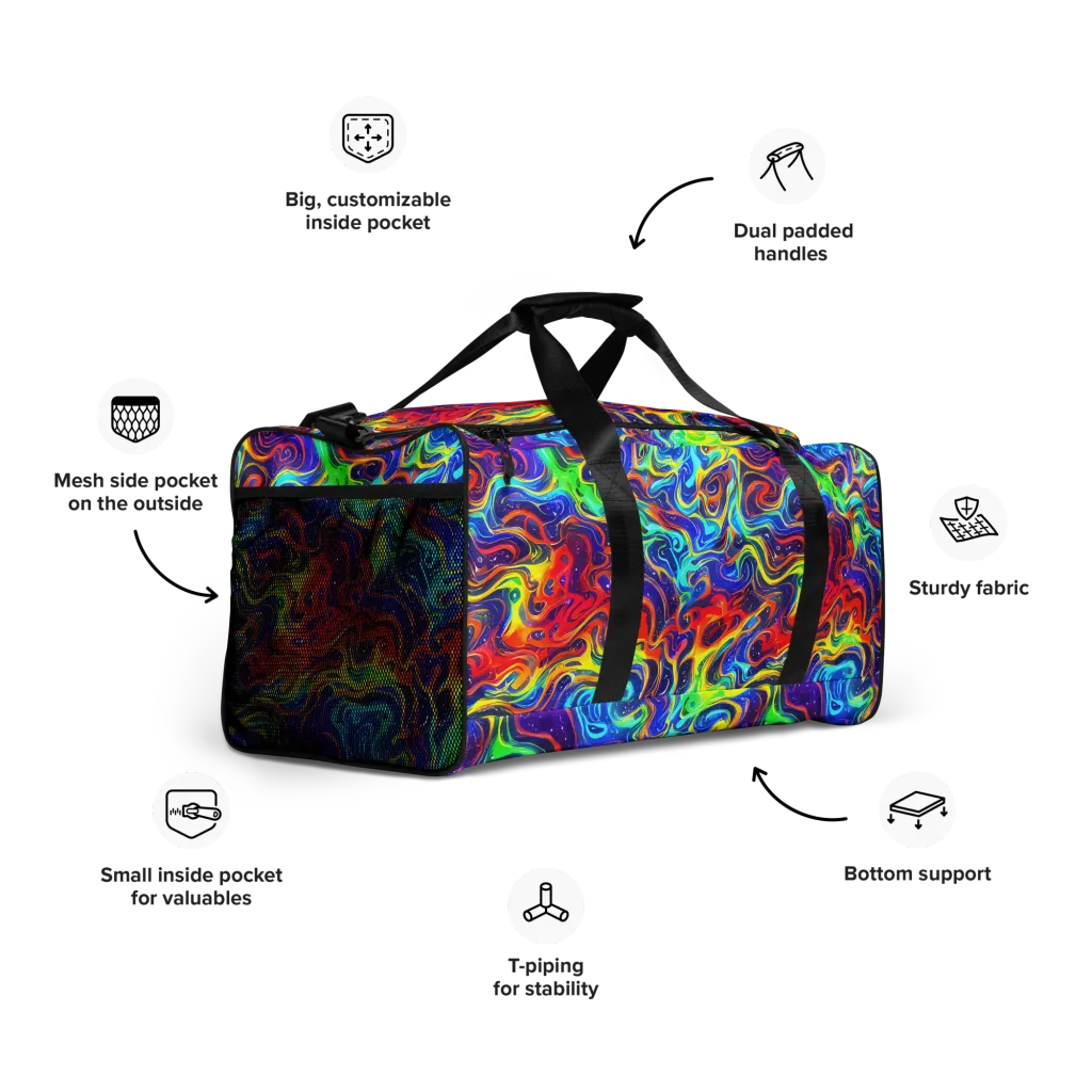 Infinity Ink on Duffle Bag — Right Front