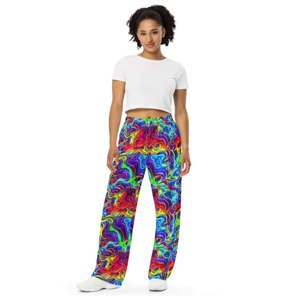 Infinity Ink on Wide-Leg Pants — Front