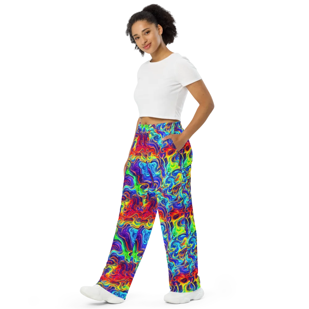 Infinity Ink on Wide-Leg Pants — Left Front