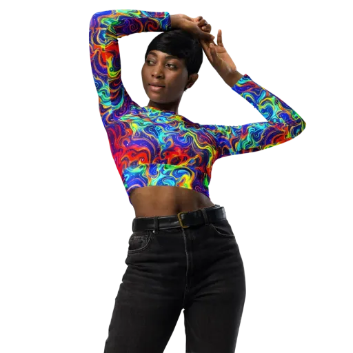 Infinity Ink on a Long Sleeve Crop Top