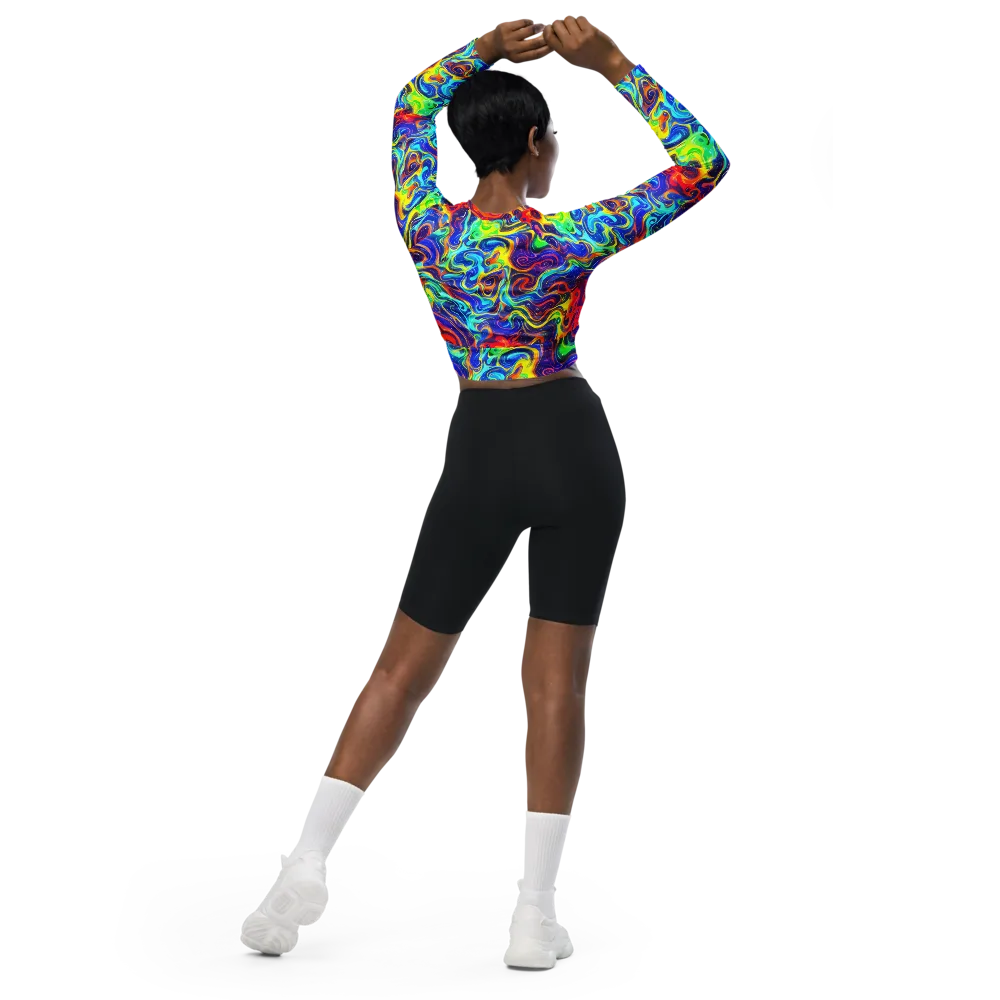 Infinity Ink on Long Sleeve Crop Top — Back