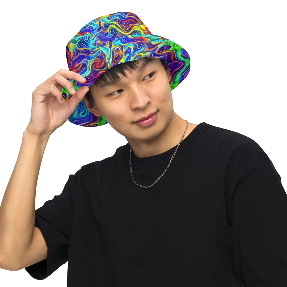 Infinity Ink on Reversible Bucket Hat — Front Inside