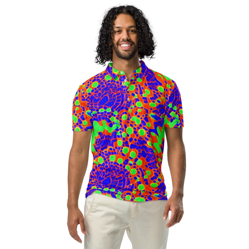 Solar Shock on Men's Slim Fit Polo Shirt — Front