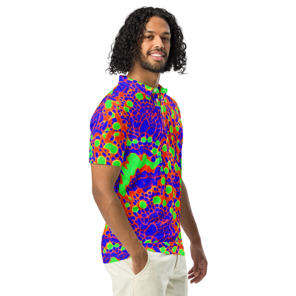 Solar Shock on Men's Slim Fit Polo Shirt — Right Front