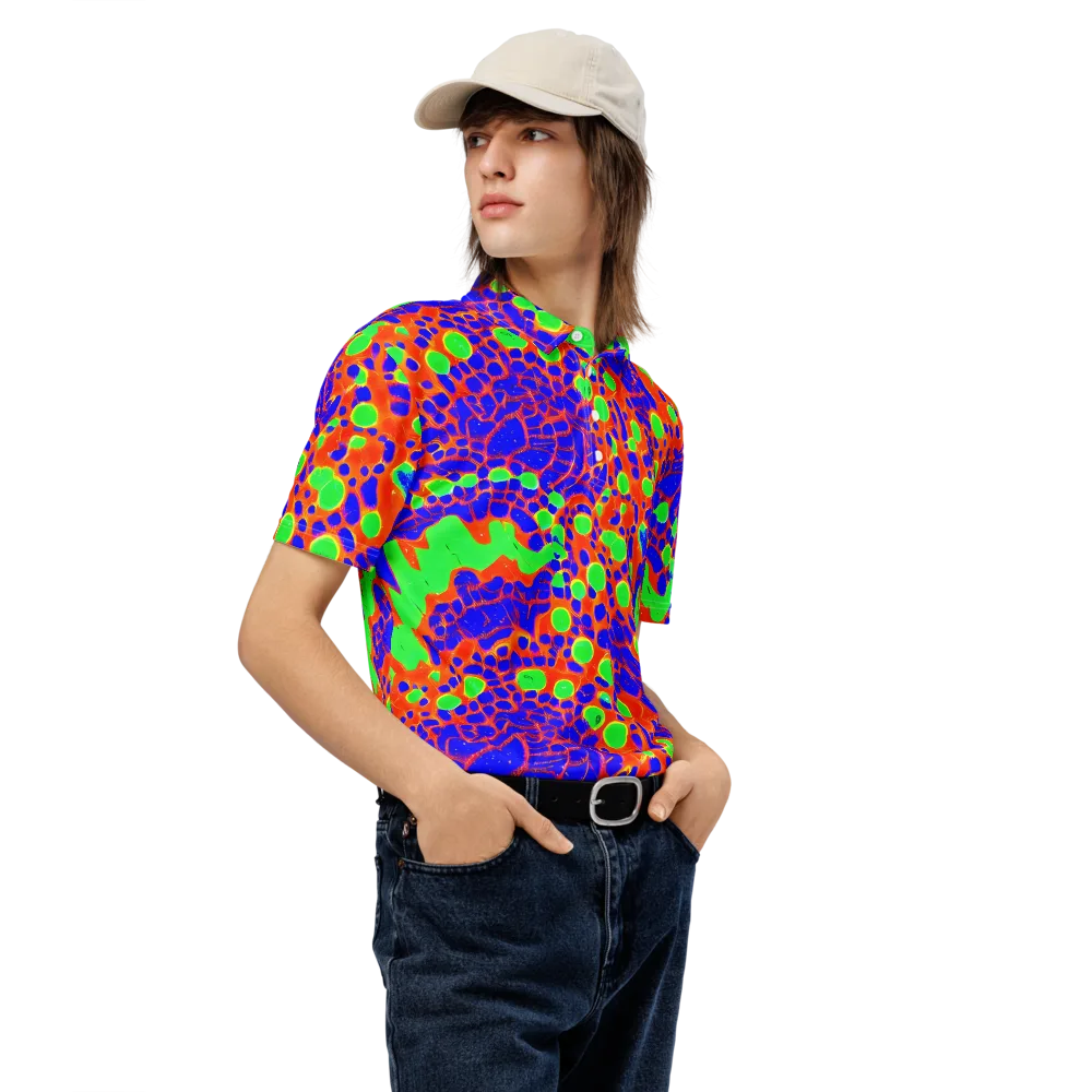 Solar Shock on Men's Slim Fit Polo Shirt — Right Front
