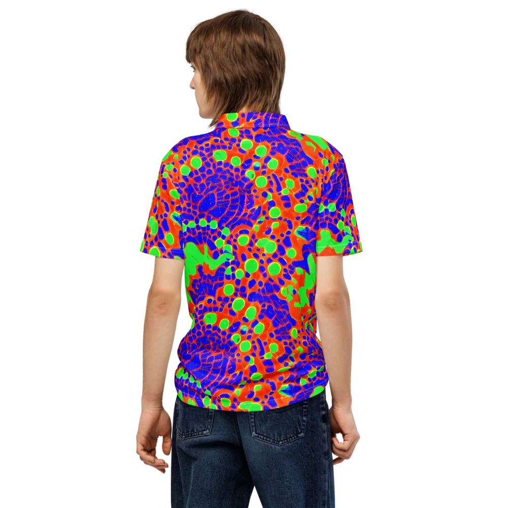 Solar Shock on Men's Slim Fit Polo Shirt — Back