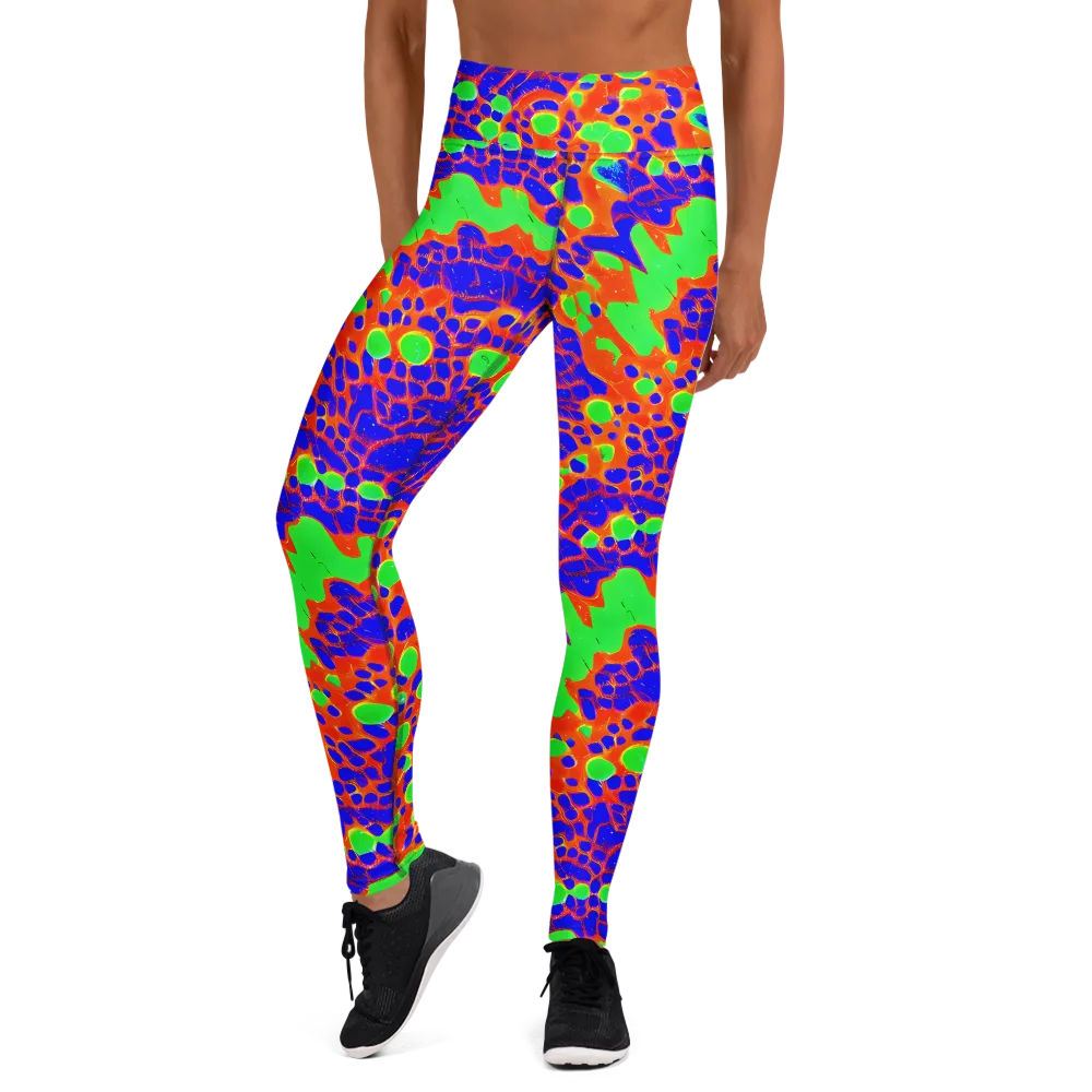 Solar Shock on Yoga Leggings — Front