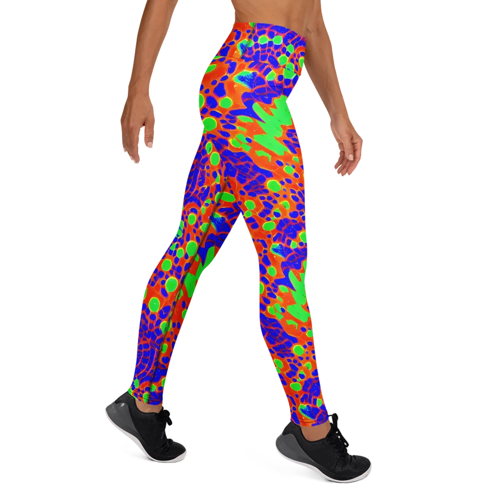 Solar Shock on Yoga Leggings — Right