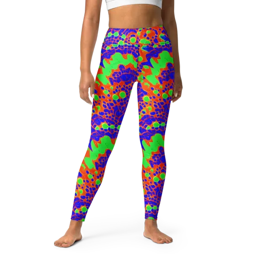 Solar Shock on a Yoga Leggings