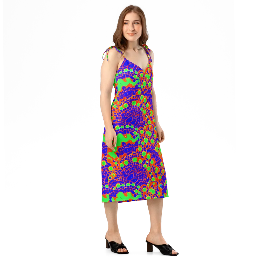Solar Shock on Slip Dress — Right Front